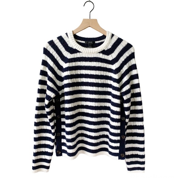 J. Crew Sweaters J Crew Striped Sidebutton Sweater Poshmark